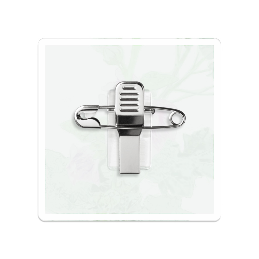 タチアオイ(立葵)のアクリルバッチ