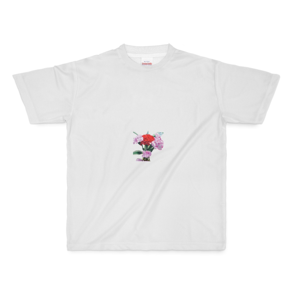 5本のバラのフルグラフィックTシャツ - M 