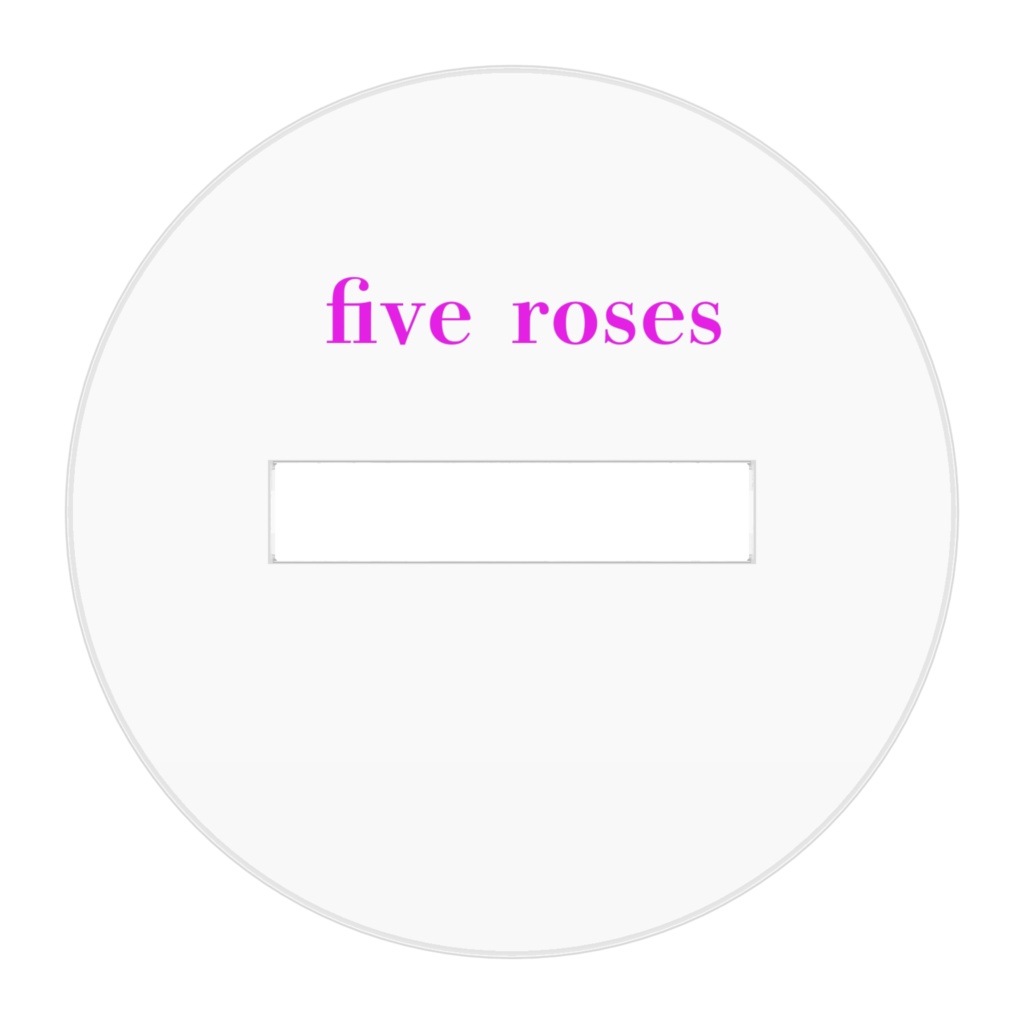 5本のバラのアクリルフィギュア