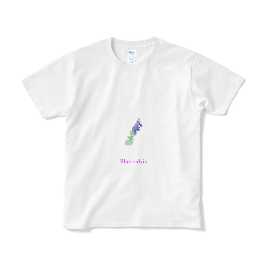 青いサルビアのtシャツ