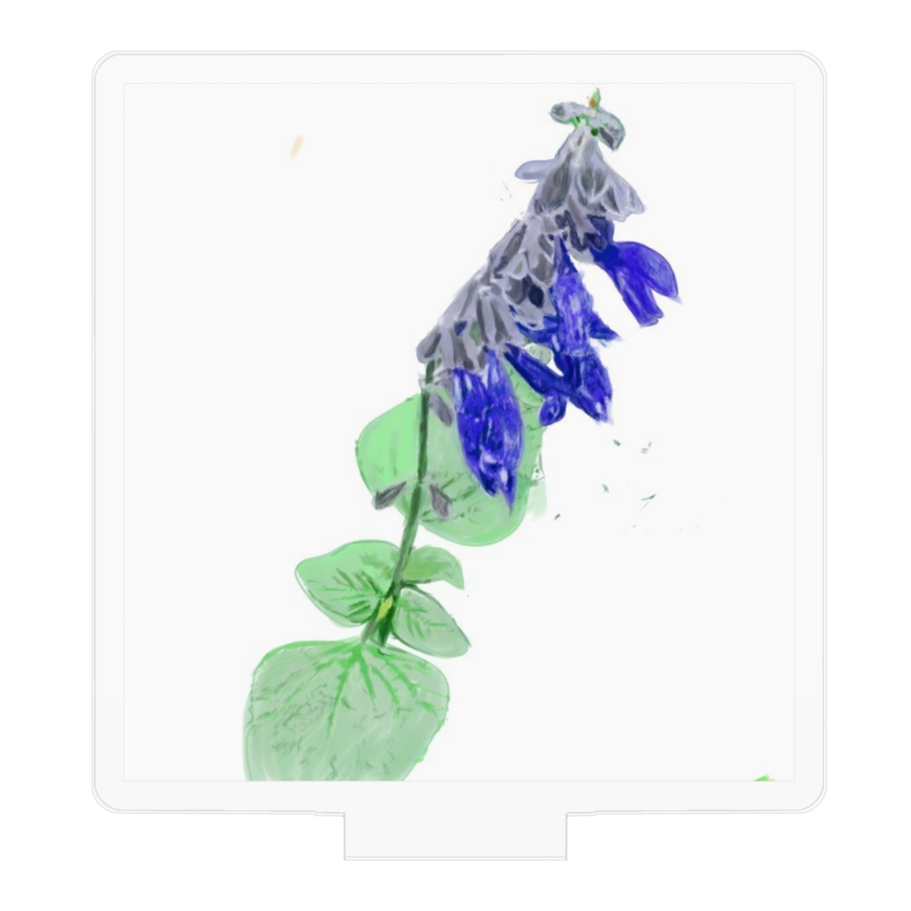 青いサルビアのアクリルフィギュア