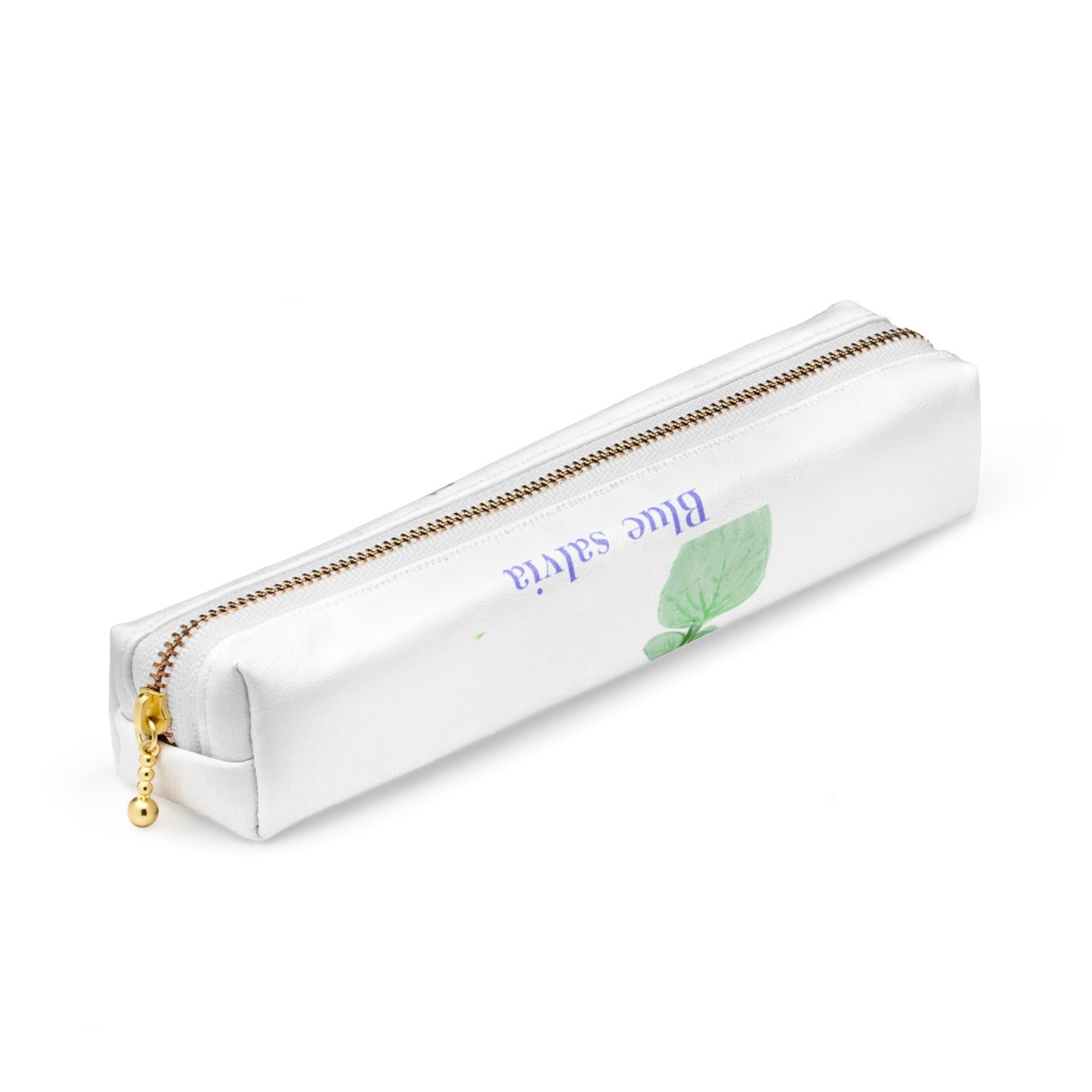 青いサルビアのペンケース