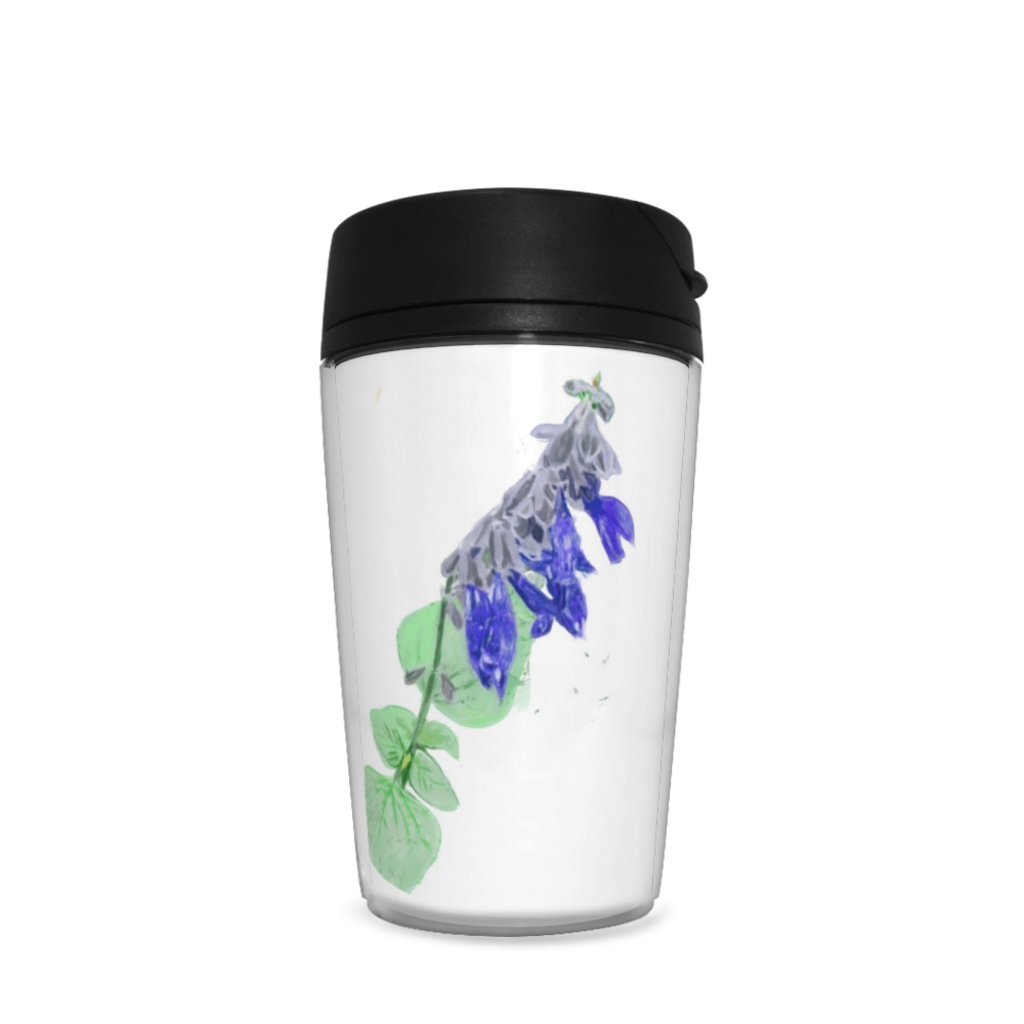 青いサルビアのタンブラー