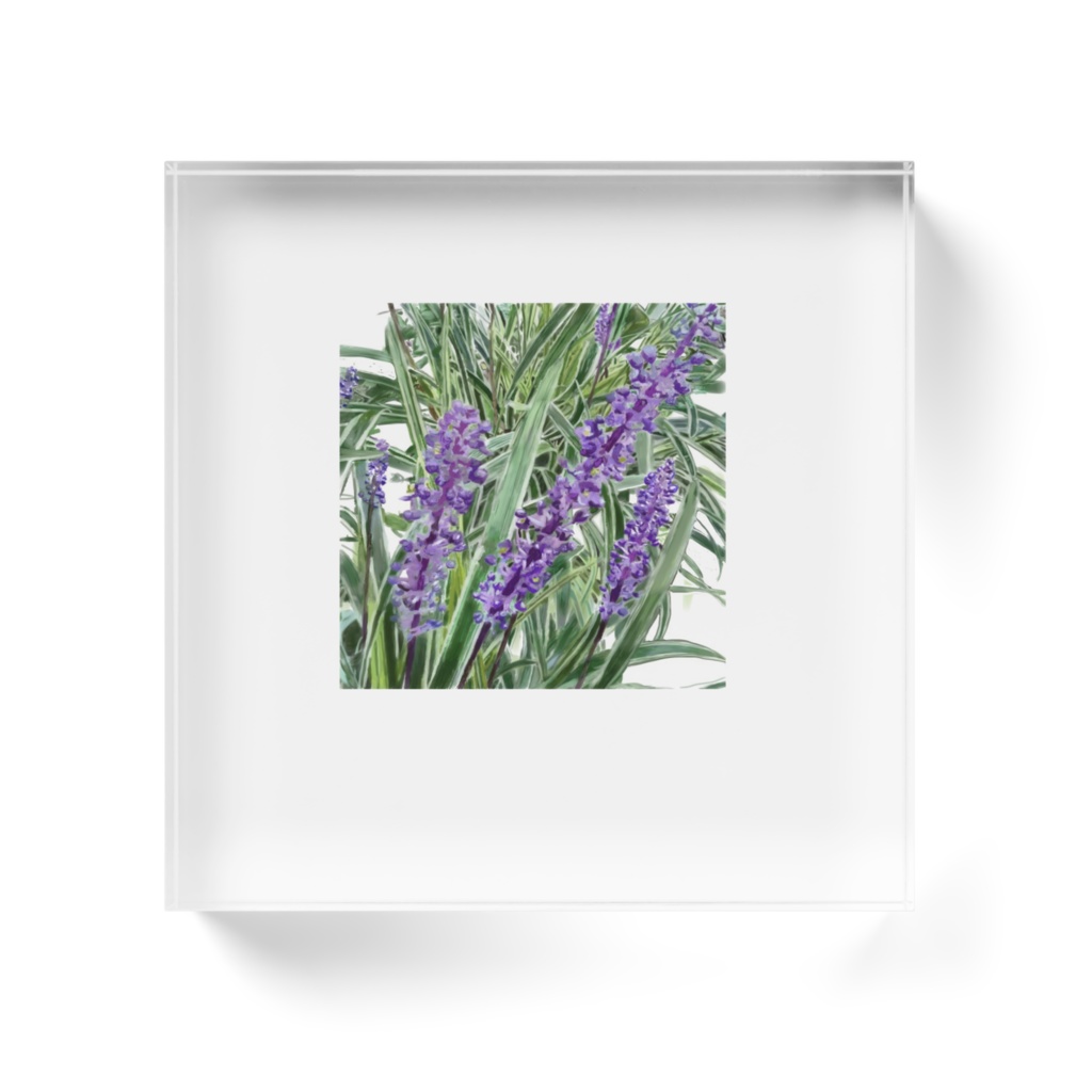 ヤブランのアクリルブロック