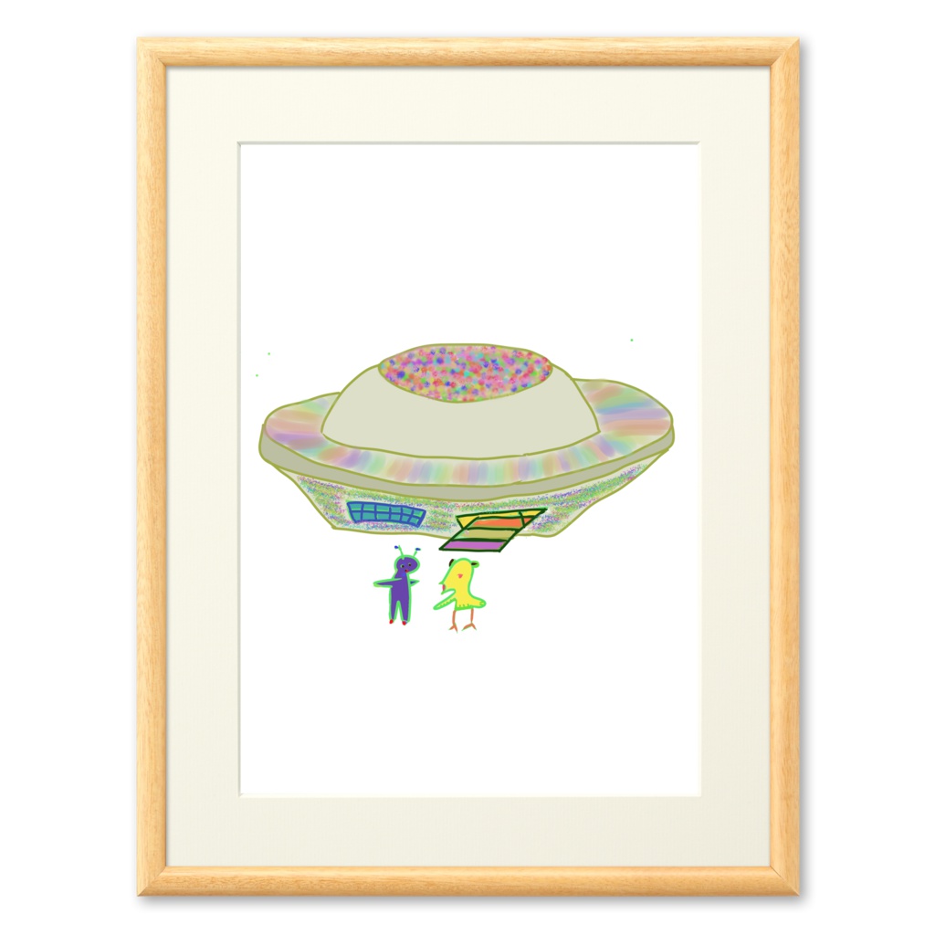 ufoと宇宙人ちゃんの複製画