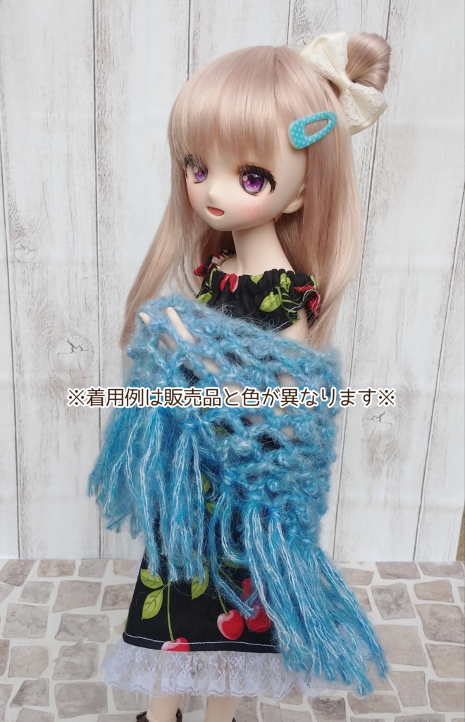 ネット編みの三角ショール(DD、MDD)