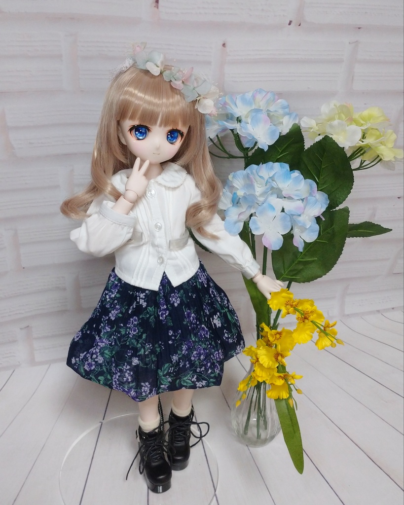 バルーンシフォンのミニスカート(DD、MDD)