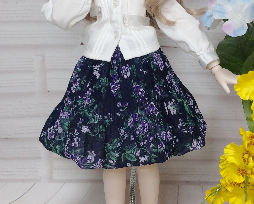 バルーンシフォンのミニスカート(DD、MDD)