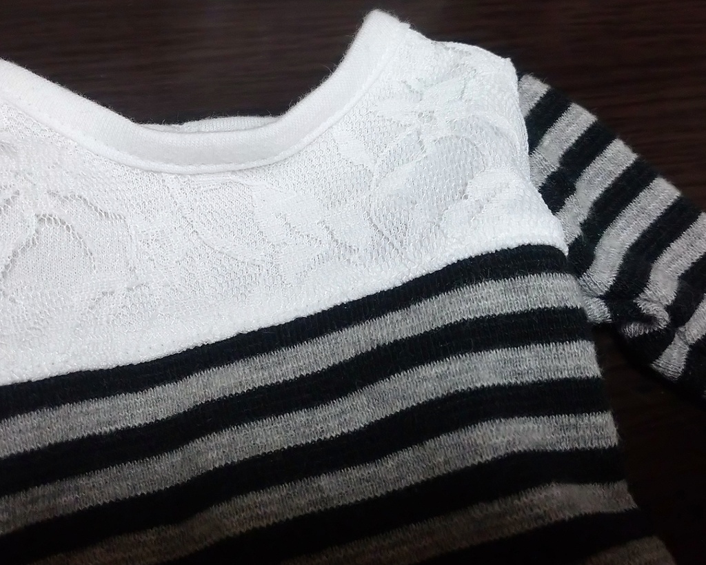 レース切り替えTシャツ(DD)