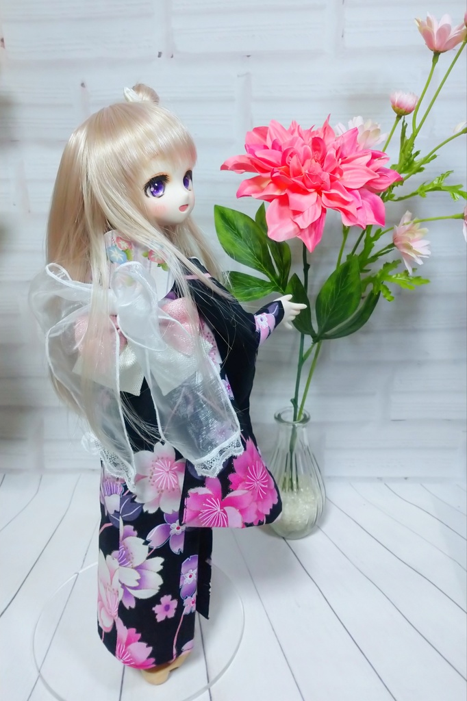 ◆販売終了◆【同梱不可】夏祭り浴衣セット*夜桜(MDD)