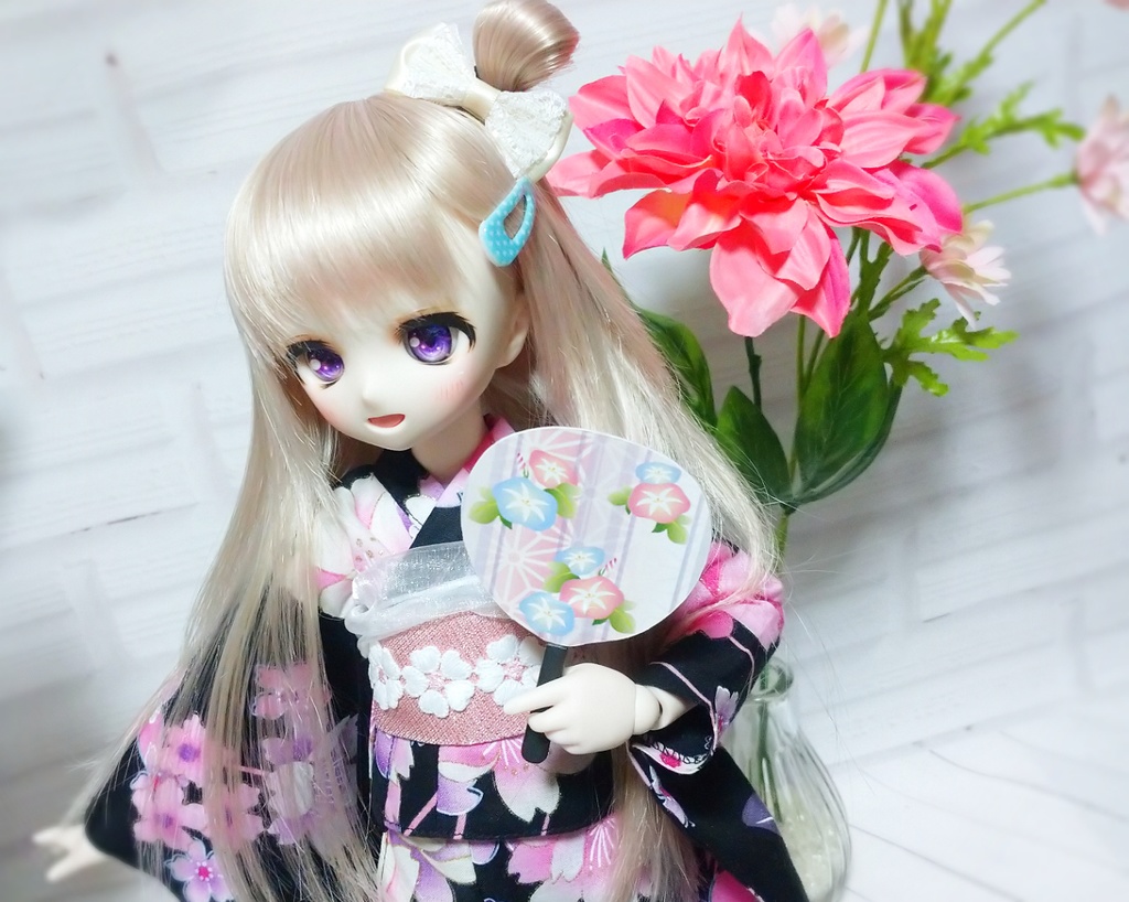 ◆販売終了◆【同梱不可】夏祭り浴衣セット*夜桜(MDD)