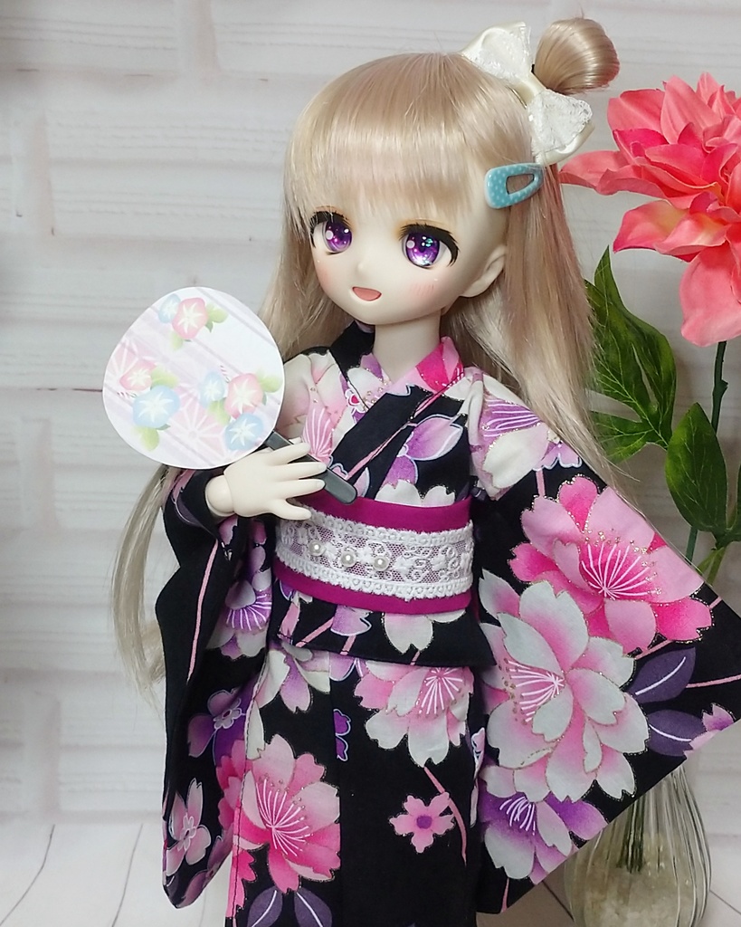 ◆販売終了◆【同梱不可】夏祭り浴衣セット*夜桜(MDD)