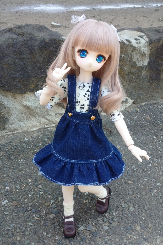 デニムサロペットスカート*ぱんだ(MDD)