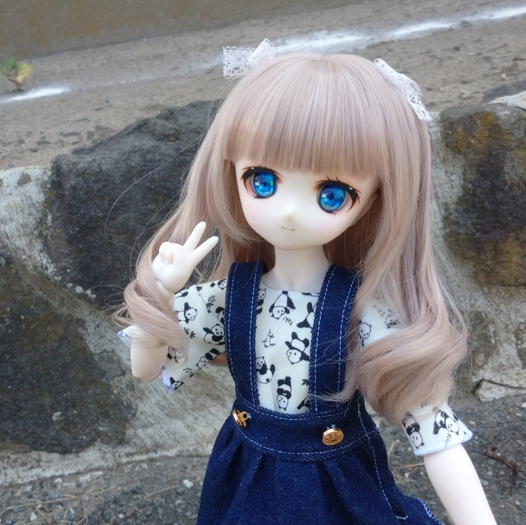 デニムサロペットスカート*ぱんだ(MDD)