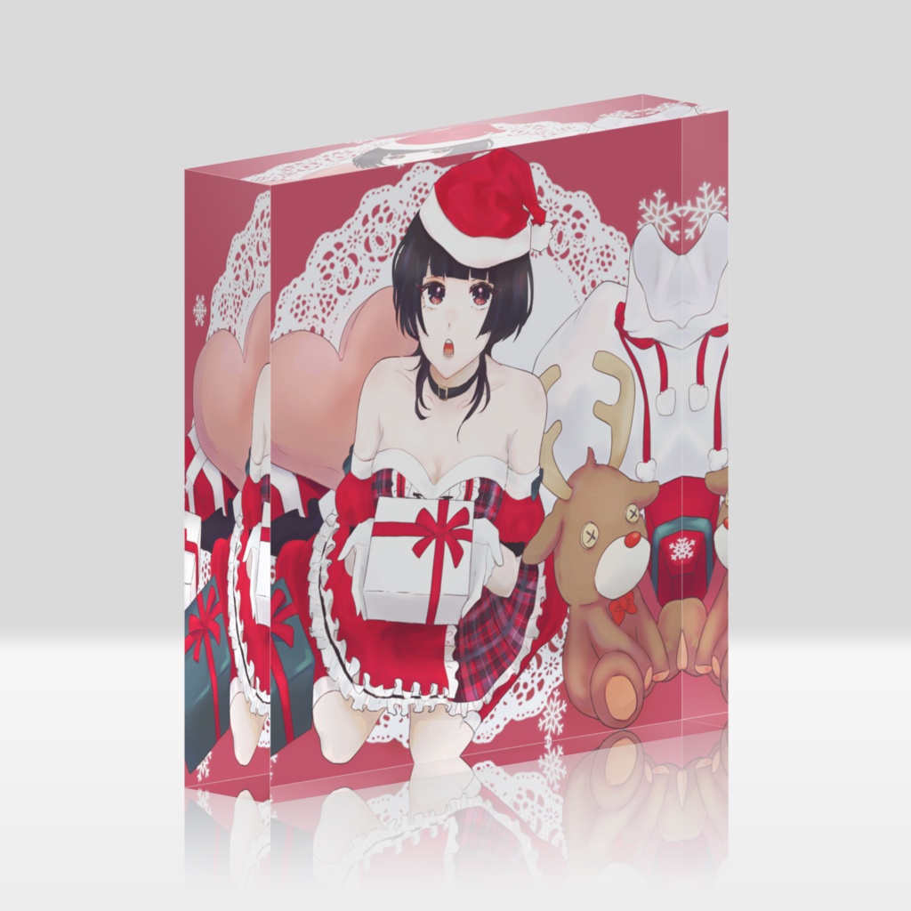 がおサンタのアクリルブロック♡