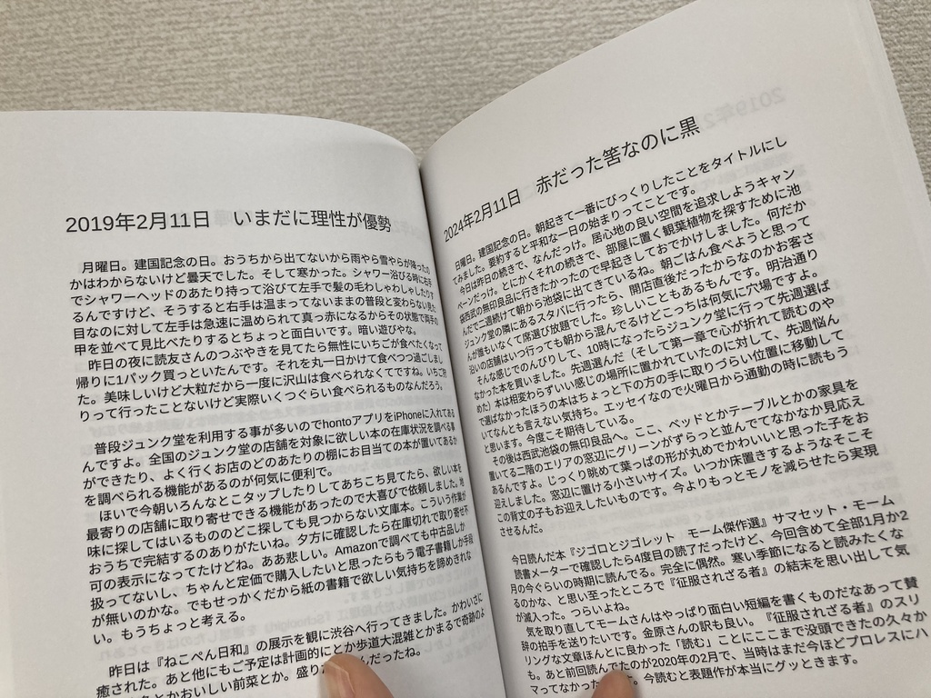 日記ZINE『リアイソレータ 青』