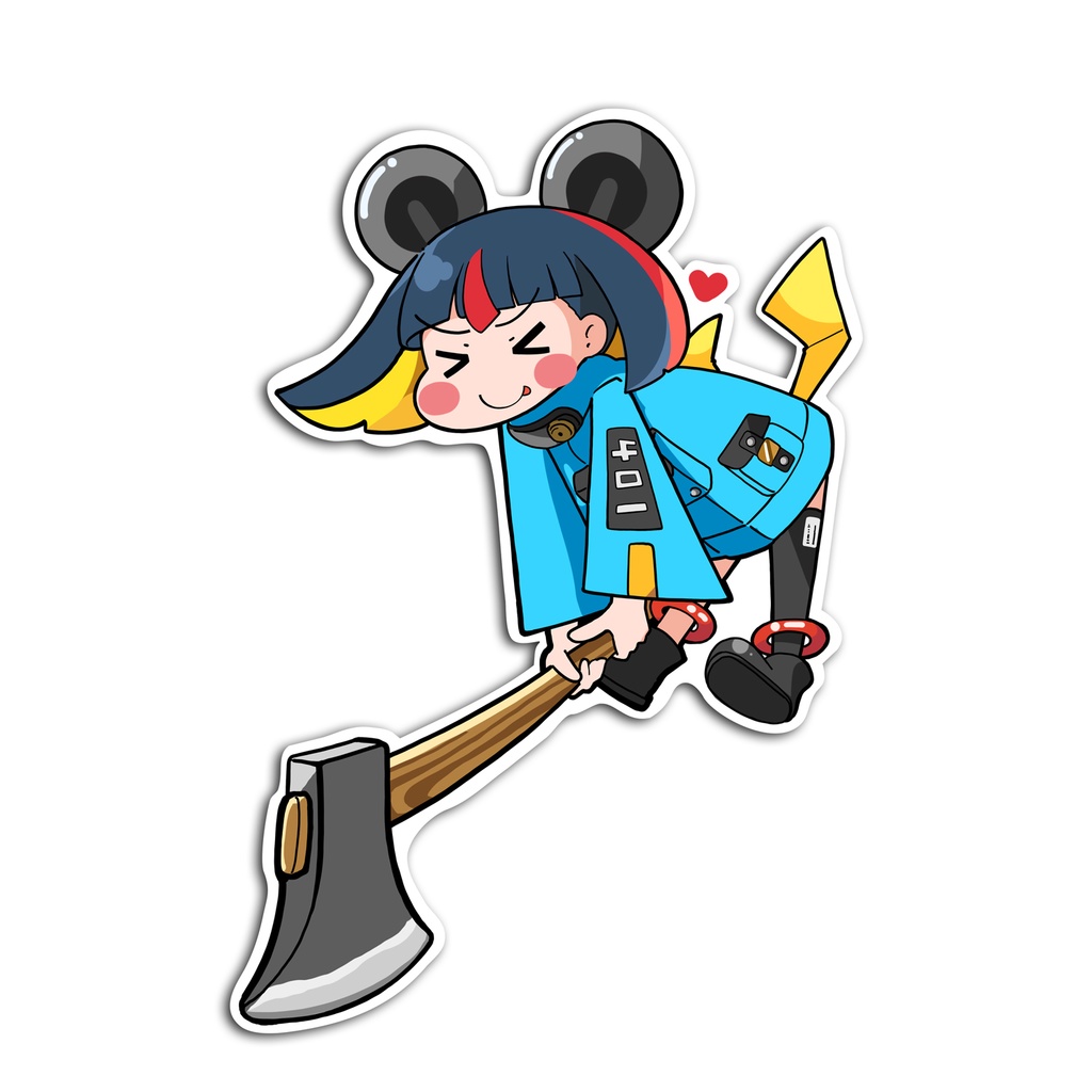 ピレンちゃんステッカー（斧）