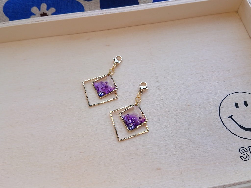 赤井、降谷、快斗、新一イメージダイヤ型ピアスイヤリング