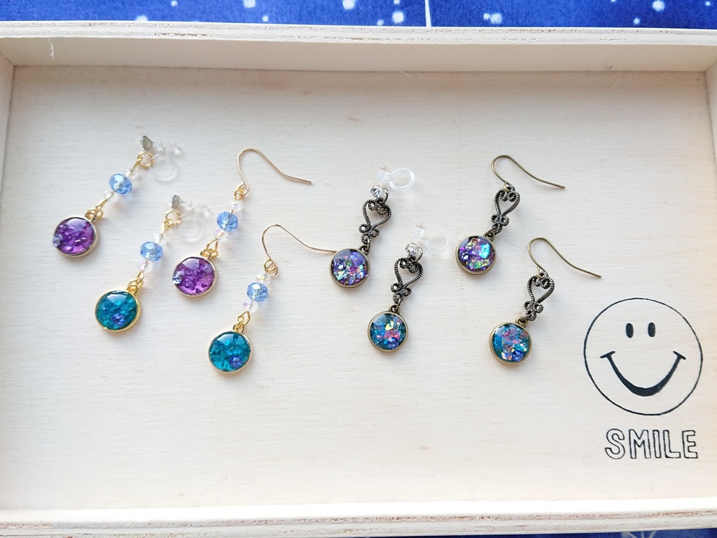 快新イメージ丸台座ピアスイヤリングマスクチャーム