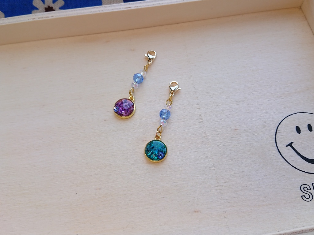 快新イメージ丸台座ピアスイヤリングマスクチャーム