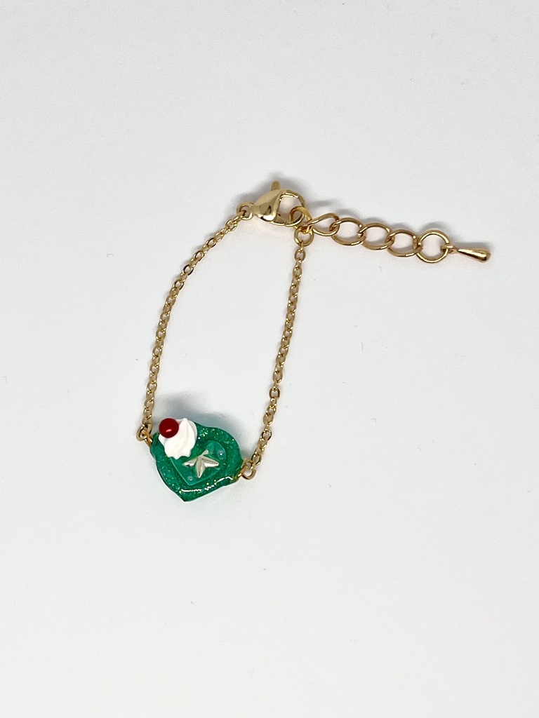 【10cmぬいぐるみ用】クリームメロンソーダ風シャカシャカポーチ
