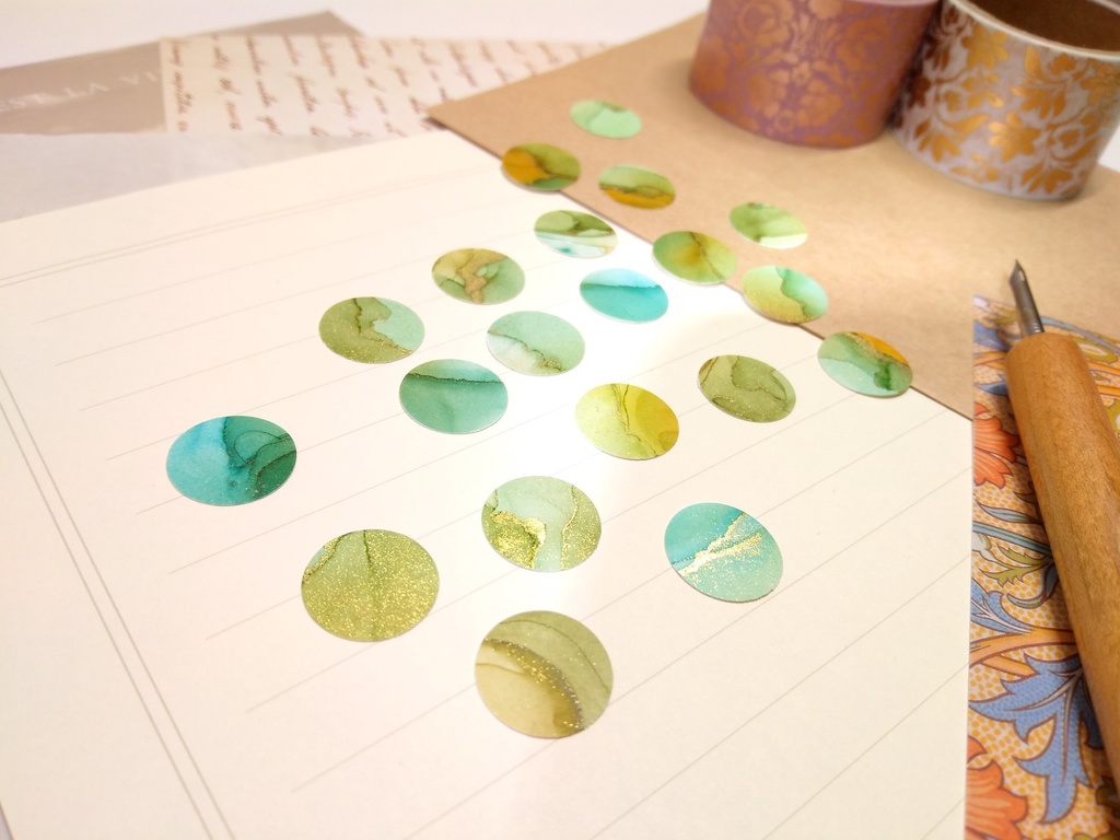 アルコールインクアートフレーク・グリーン