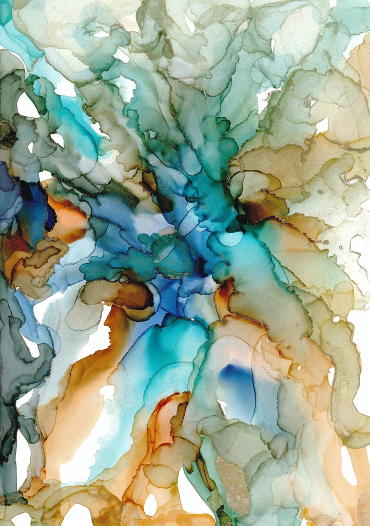 アルコールインクアートテクスチャNo.9