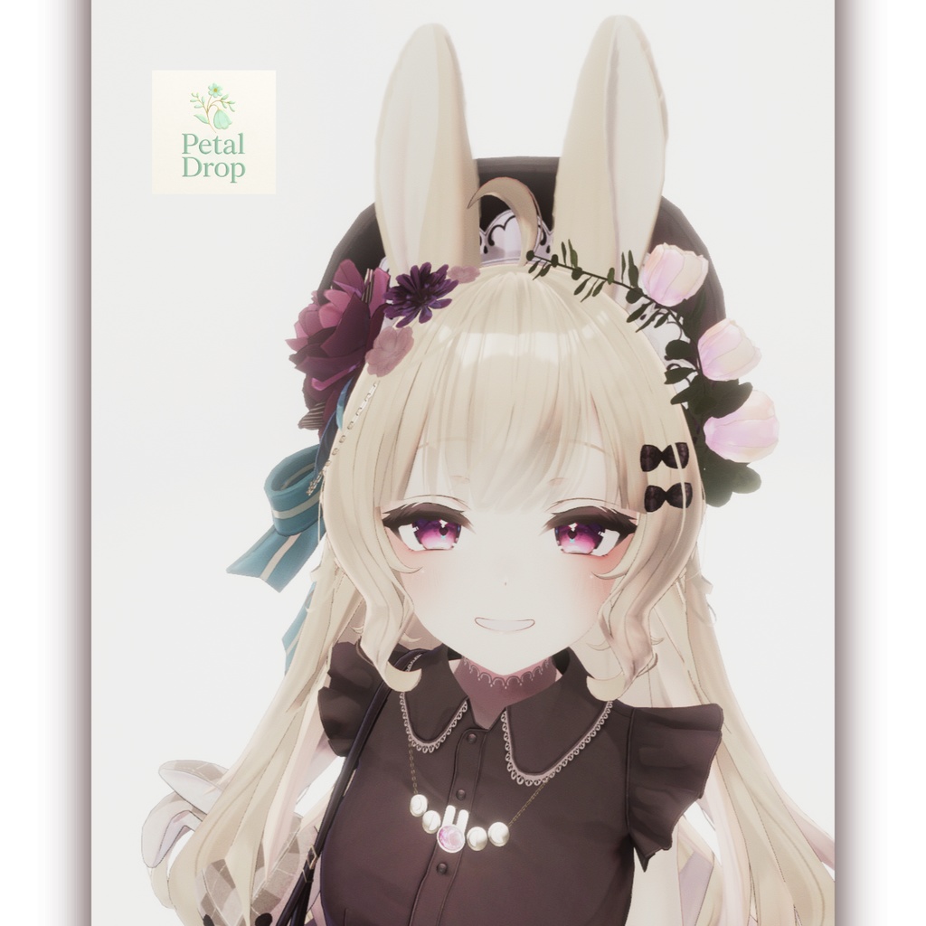 マリシア対応【夢花(ゆめはな)】VRChat / 花の髪飾り (3D)(全10色)