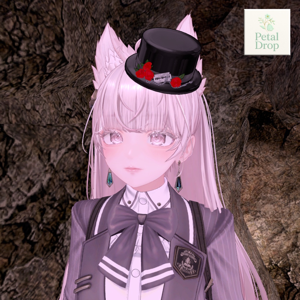 『獏/Baku』対応「期間限定セール」【華散】VRChat / 花の髪飾り (3D)