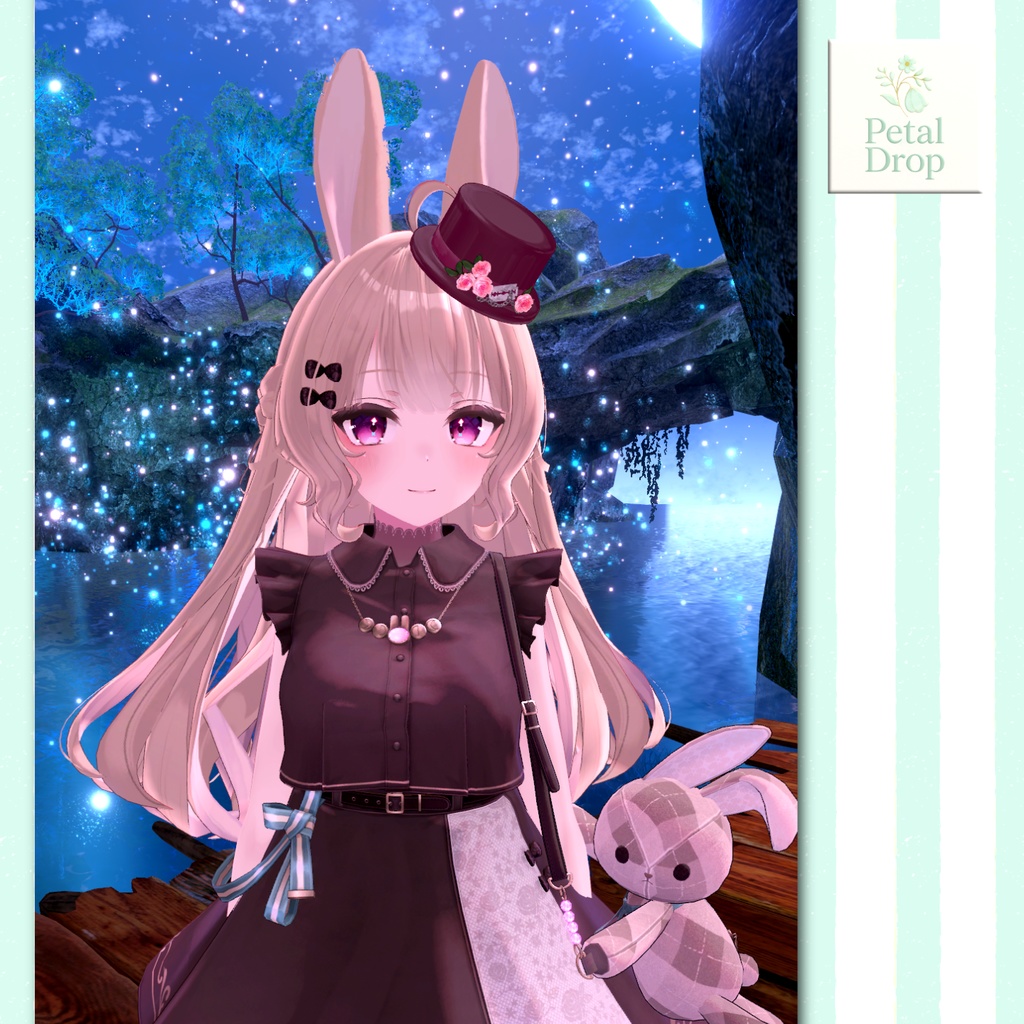 『獏/Baku』対応「期間限定セール」【華散】VRChat / 花の髪飾り (3D)