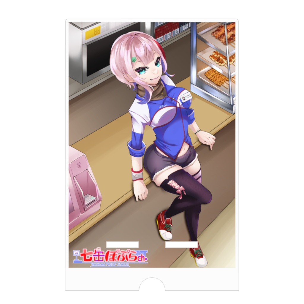 七缶ぽぷらアクリルスマホスタンド(登録者1000人記念ver)