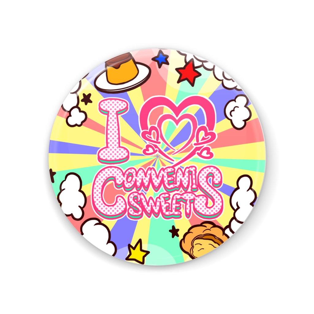 七缶ぽぷらオリジナル缶ミラー(Ｉ♥コンビニスイーツ２)