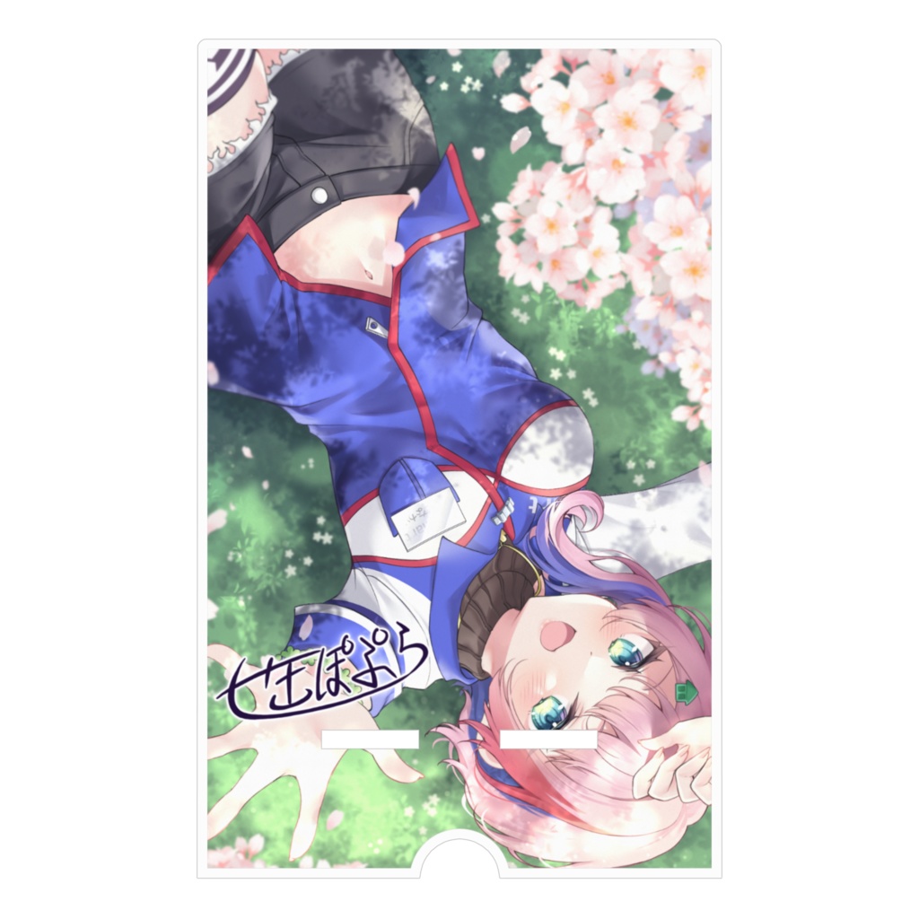 七缶ぽぷらオリジナルアクリルスマホスタンド(さくらver)