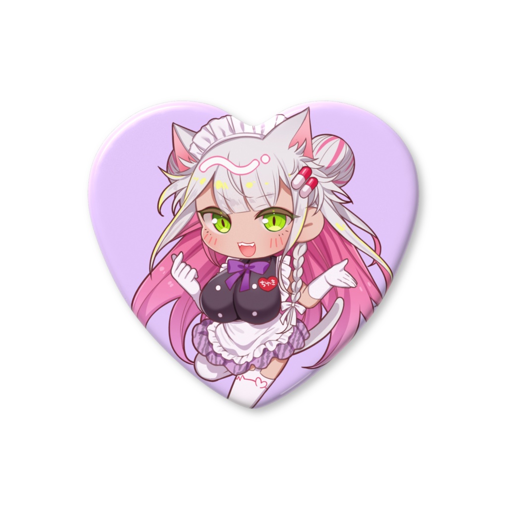 ラブラブ!10周年記念ハート缶バッジ