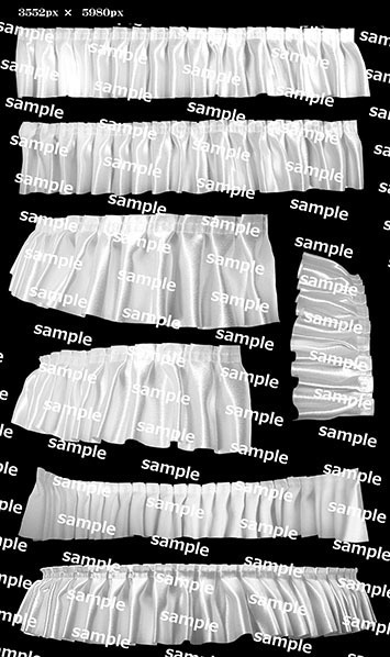 フリルPNG画像素材集【アオリ・俯瞰対応】