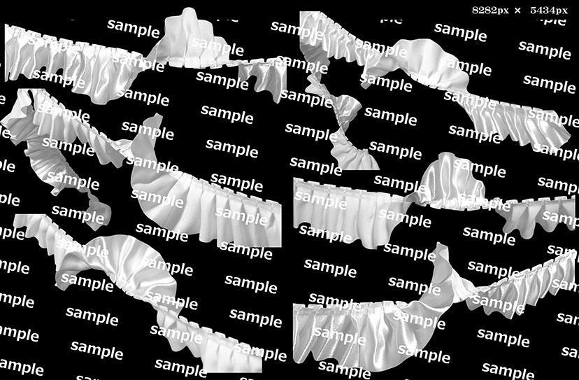 フリルPNG画像素材集【アオリ・俯瞰対応】