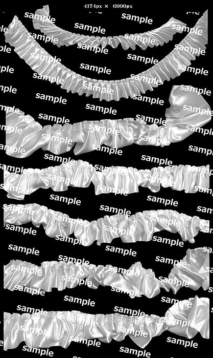 フリルPNG画像素材集【アオリ・俯瞰対応】