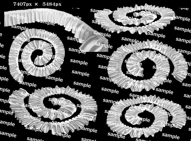 フリルPNG画像素材集【アオリ・俯瞰対応】
