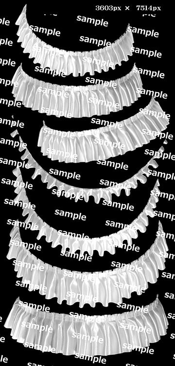 フリルPNG画像素材集【アオリ・俯瞰対応】