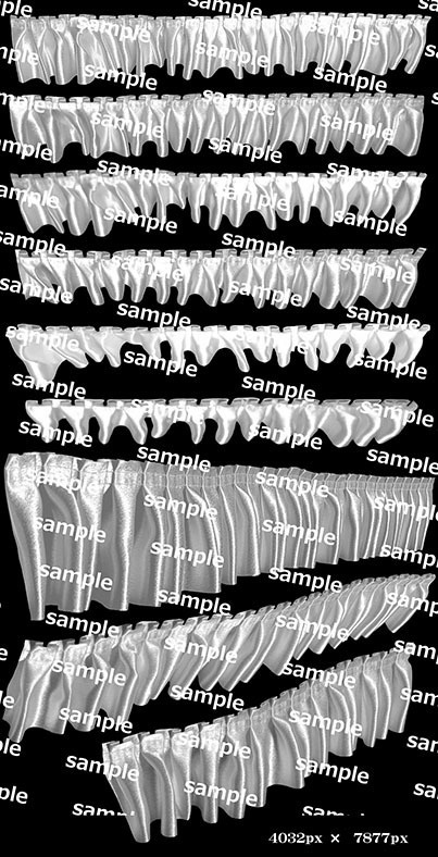 フリルPNG画像素材集【アオリ・俯瞰対応】