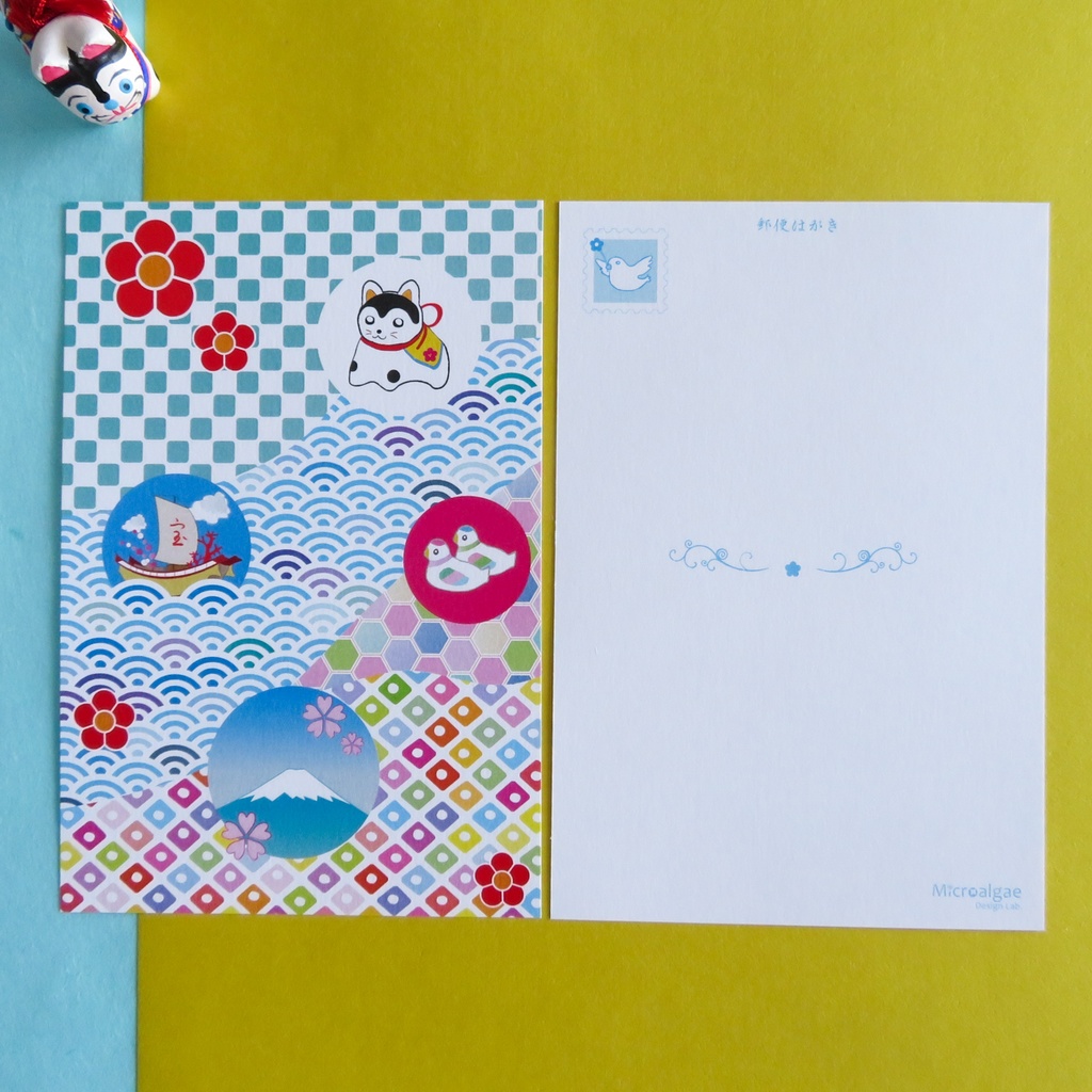 ポストカード 吉祥(白)