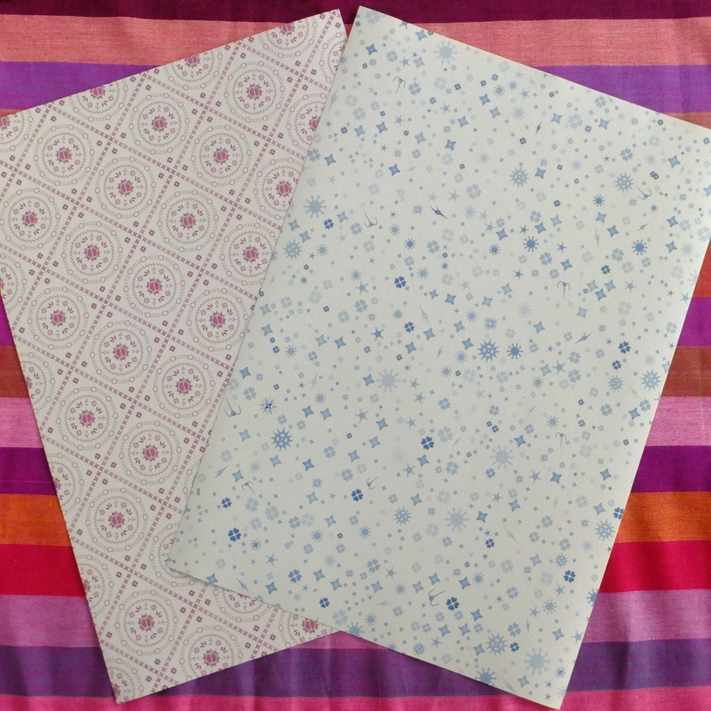 単色デザインペーパー(微小藻類柄)A4