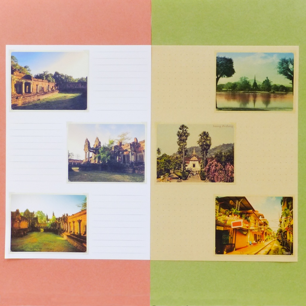 紙2種類:異国の風景 便箋 (一筆箋にも)