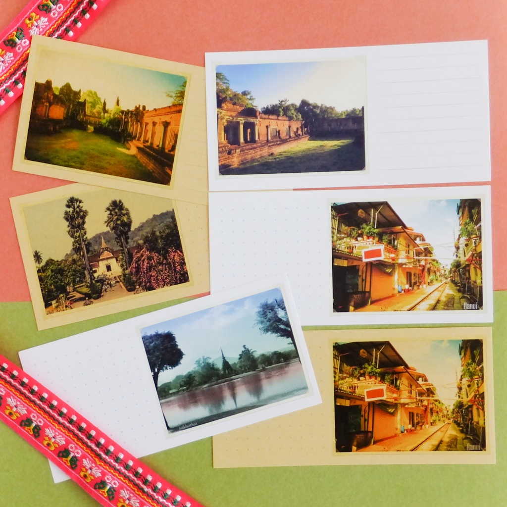 紙2種類:異国の風景 便箋 (一筆箋にも)