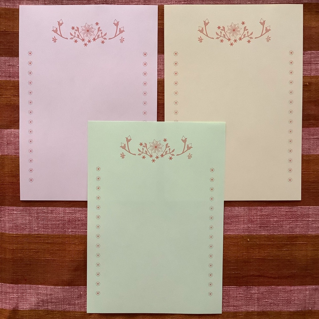 *南国の花*グラデーションカラー便箋