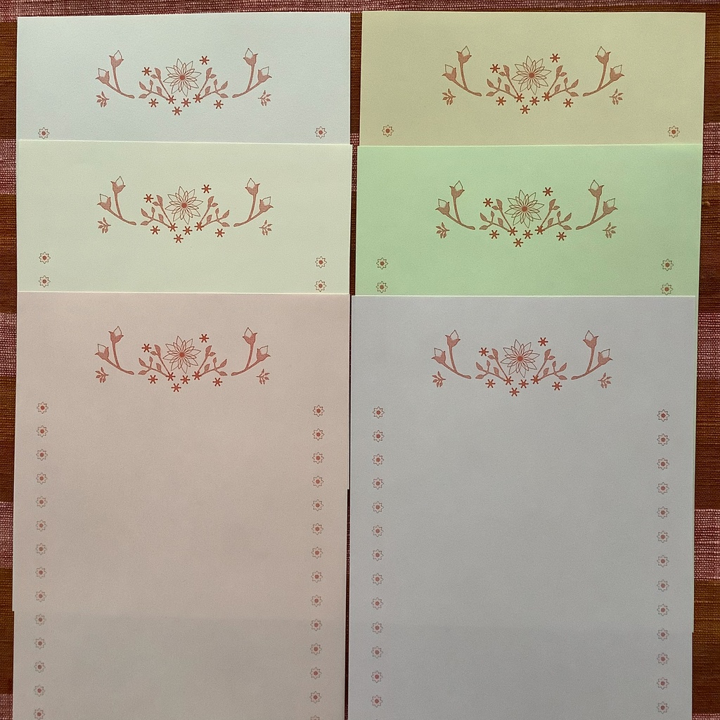 *南国の花*グラデーションカラー便箋