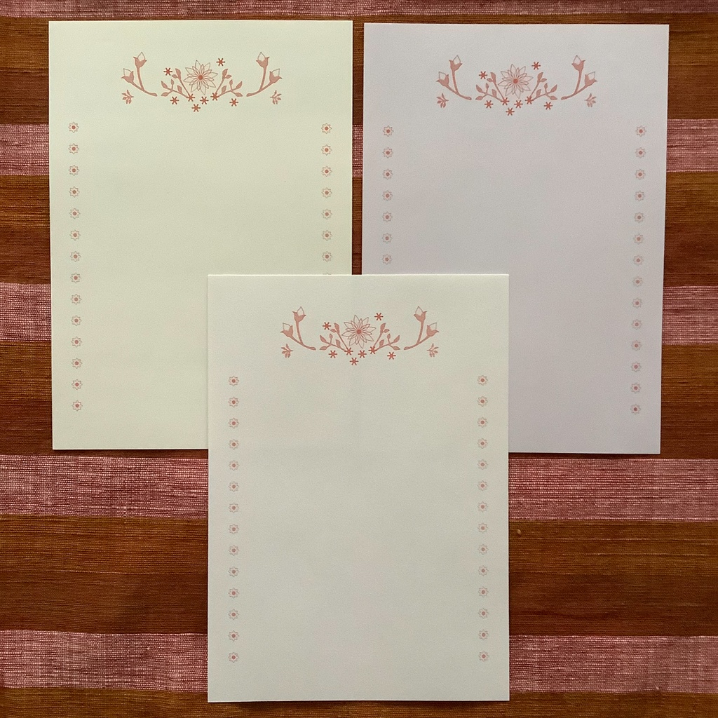 *南国の花*グラデーションカラー便箋