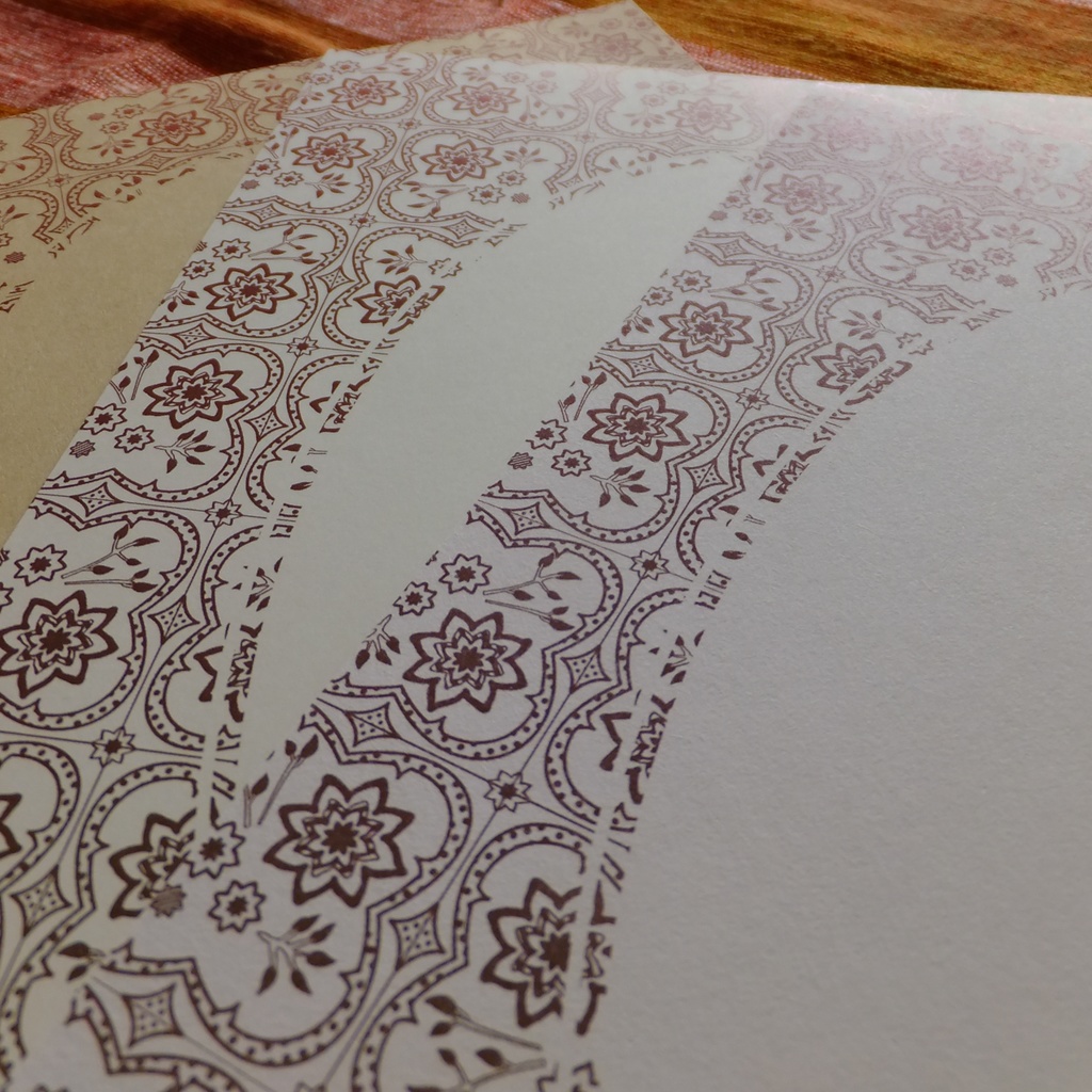 *タイル柄*グラデーション便箋