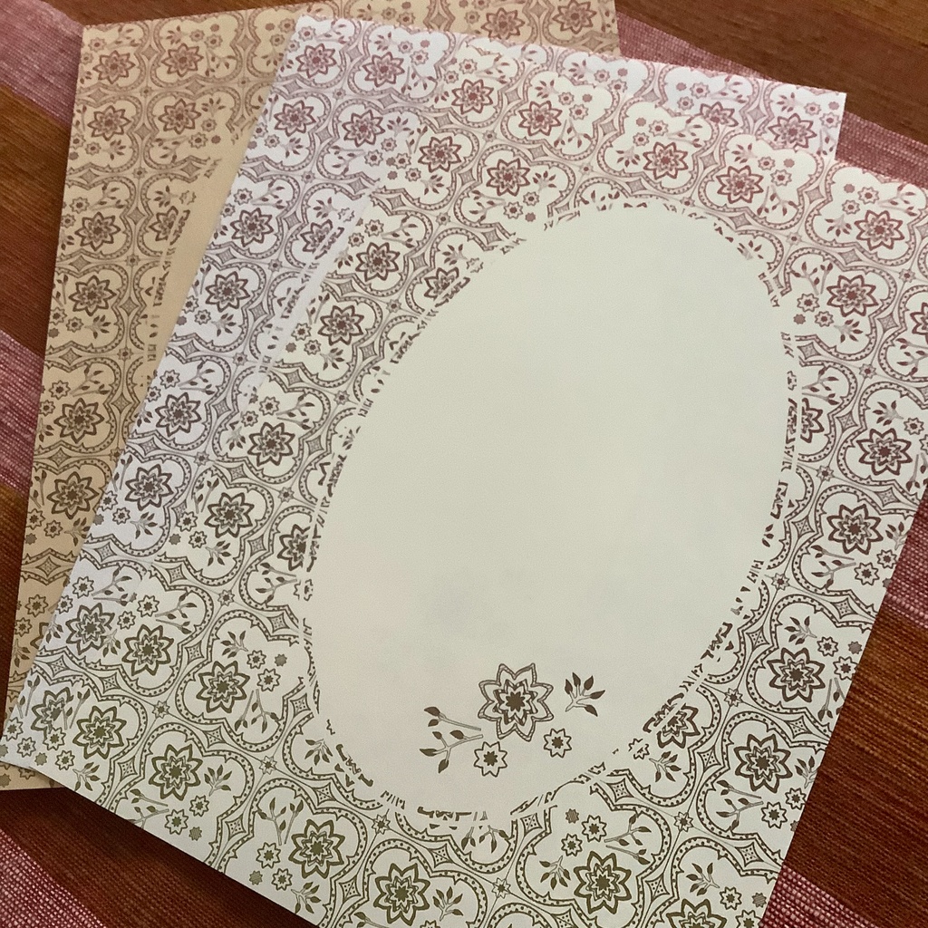 *タイル柄*グラデーション便箋