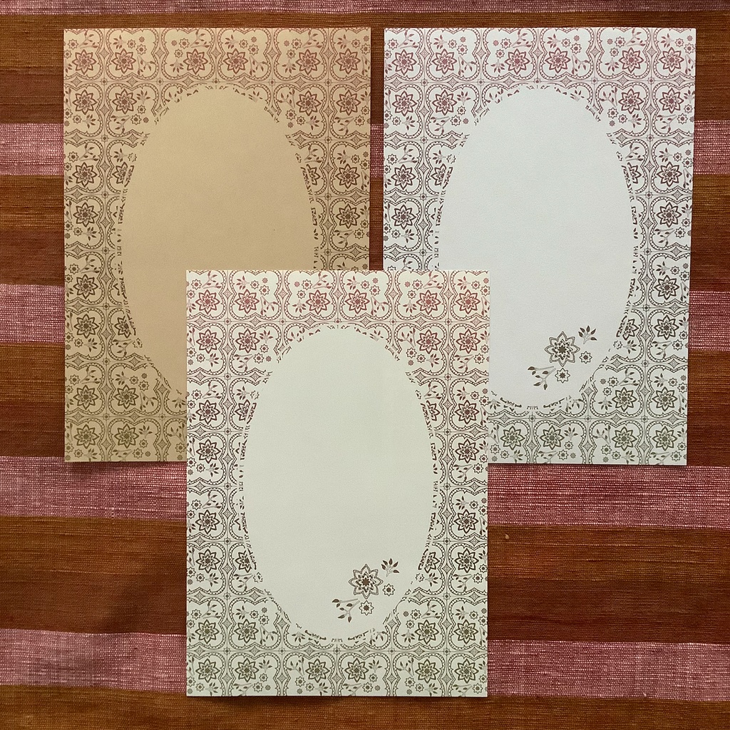 *タイル柄*グラデーション便箋